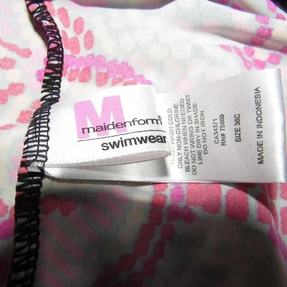 Maidenform 36C Tankini Swim Top – Boho Mosaic Print, Beach Glam Vibes